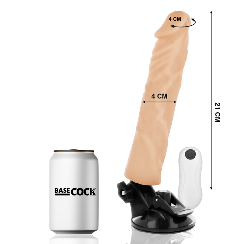 BASECOCK - VIBRATORE REALISTICO TELECOMANDO NATURALE 21 CM -O- 4 CM – Telecomando – foto 2