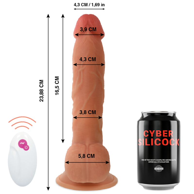 CYBER SILICOCK - TELECOMANDO REALISTIC MASTER BEN 23.88 CM -O- 4.3 CM – Vibratori realistici – foto 2