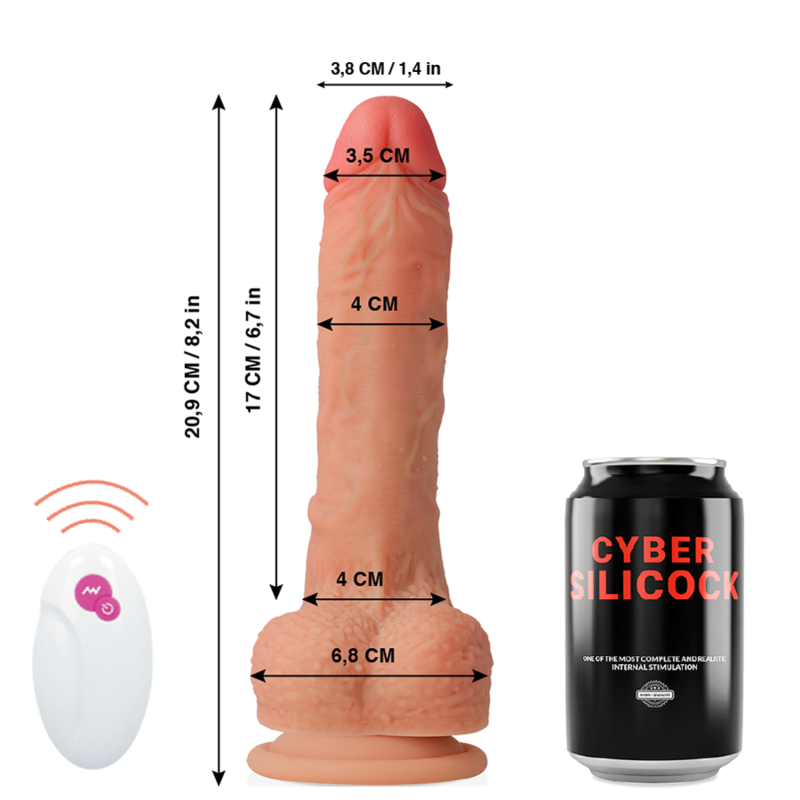 CYBER SILICOCK - TELECOMANDO REALISTICO MASTER HUCK 20.9 CM -O- 4 CM – Telecomando – foto 2