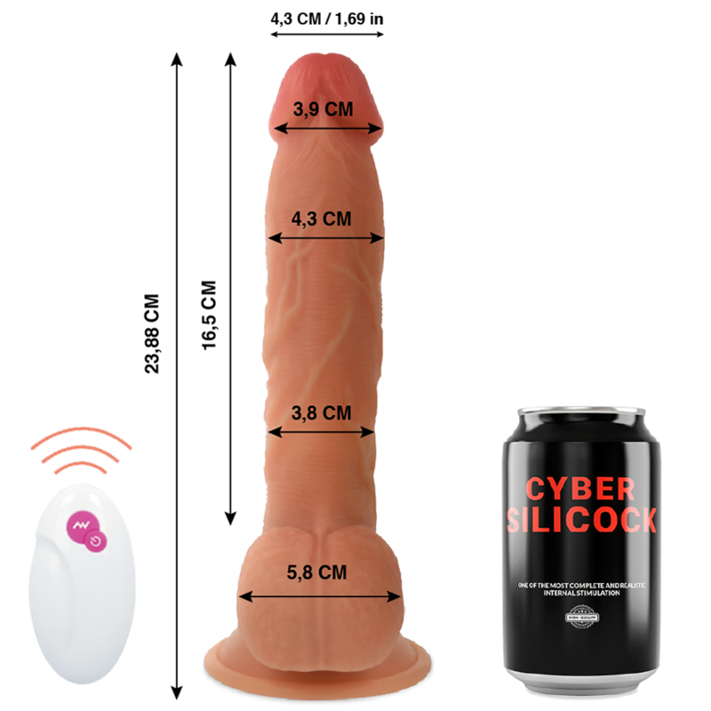CYBER SILICOCK - TELECOMANDO REALISTICO MR JOHN 23.88 CM -O- 4.3 CM – Telecomando – foto 2
