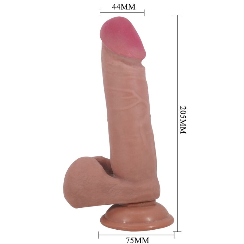 PRETTY LOVE - DILDO REALISTICO SLIDING SKIN SERIES CON VENTOSA SCORREVOLE DELLA PELLE FLESH 20,5 CM – Falli senza vibrazioni – foto 4