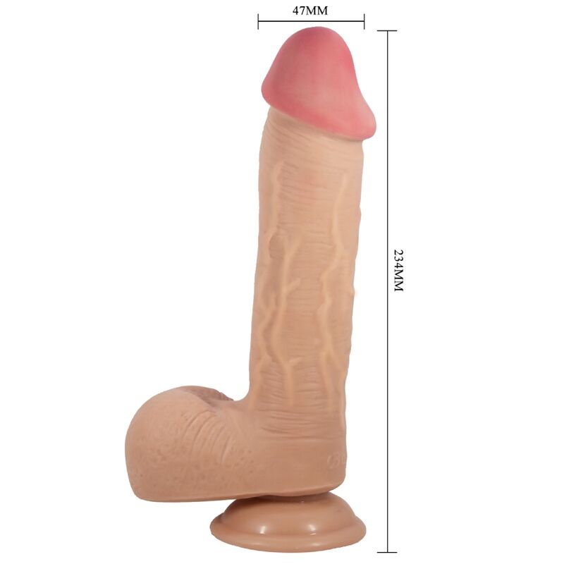 PRETTY LOVE - DILDO REALISTICO SERIE SLIDING SKIN CON VENTOSA SCORREVOLE DELLA PELLE FLESH 23,4 CM – Falli senza vibrazioni – foto 4