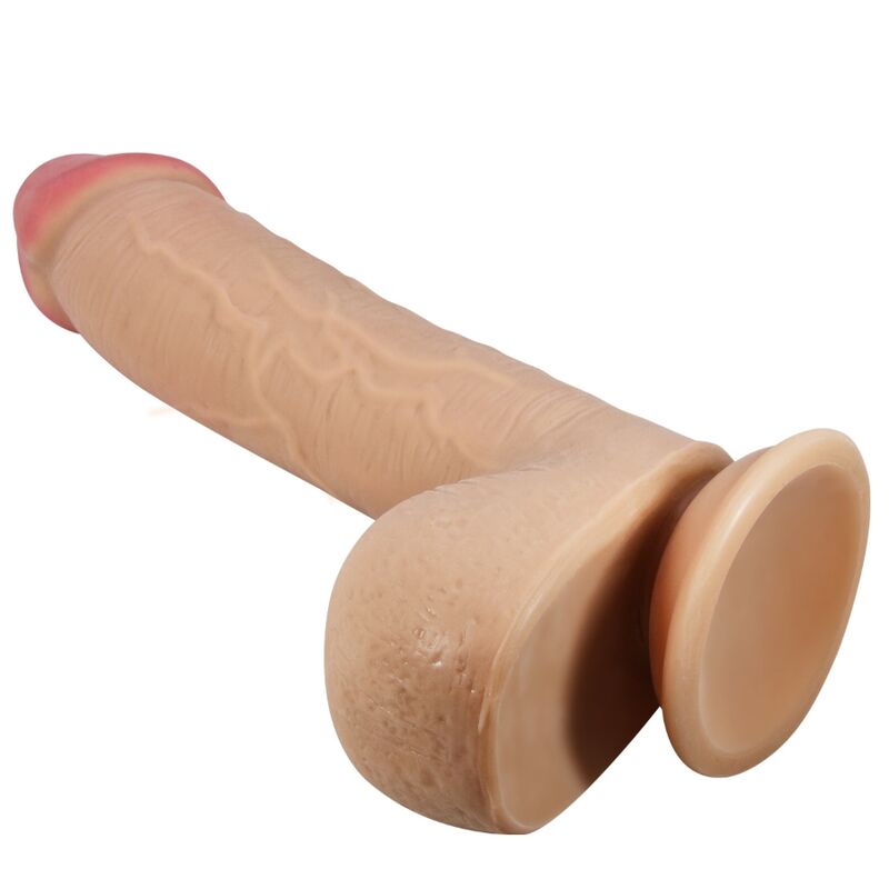 PRETTY LOVE - DILDO REALISTICO SERIE SLIDING SKIN CON VENTOSA SCORREVOLE DELLA PELLE FLESH 23,4 CM – Falli senza vibrazioni