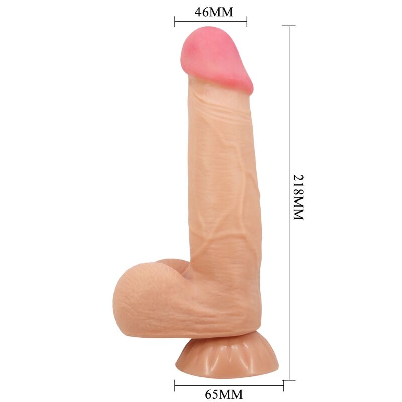 PRETTY LOVE - DILDO REALISTICO SLIDING SKIN SERIES CON VENTOSA SCORREVOLE DELLA PELLE CONTROLLO REMOTO FLESH 21,8 CM – Falli senza vibrazioni – foto 4