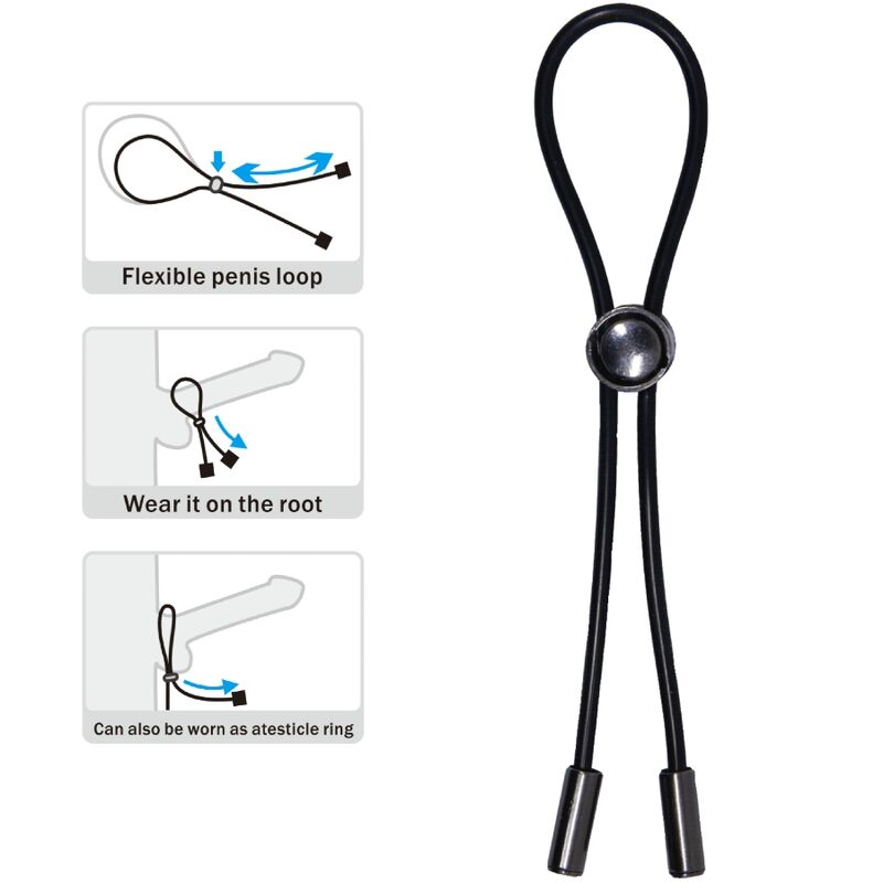 PRETTY LOVE - ANELLO PER PENE E TESTICOLI CON CORDONCINO – Cockring senza vibrazione – foto 3