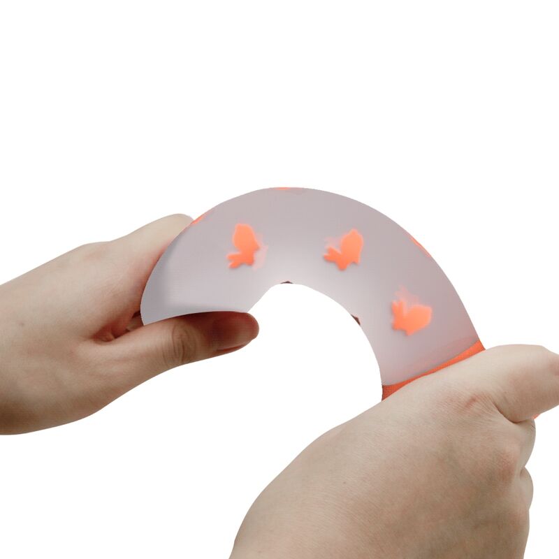 PRETTY LOVE - DILDO MAGICO NIGHTFALL SENZA VIBRAZIONI ARANCIO LUMINOSO – Falli senza vibrazioni – foto 2