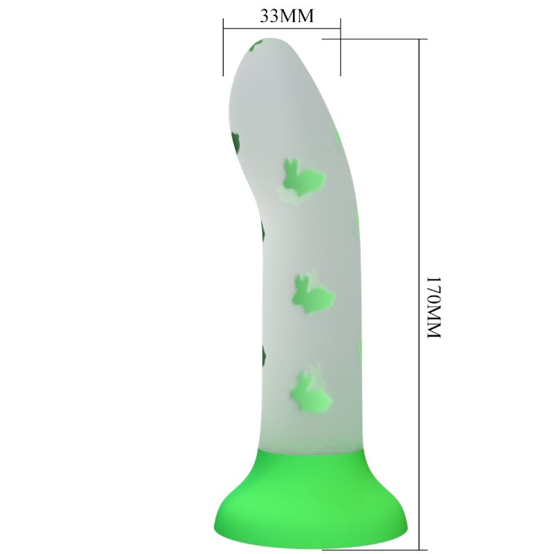 PRETTY LOVE - DILDO MAGICO NIGHTFALL SENZA VIBRAZIONI VERDE LUMINOSO – Falli senza vibrazioni