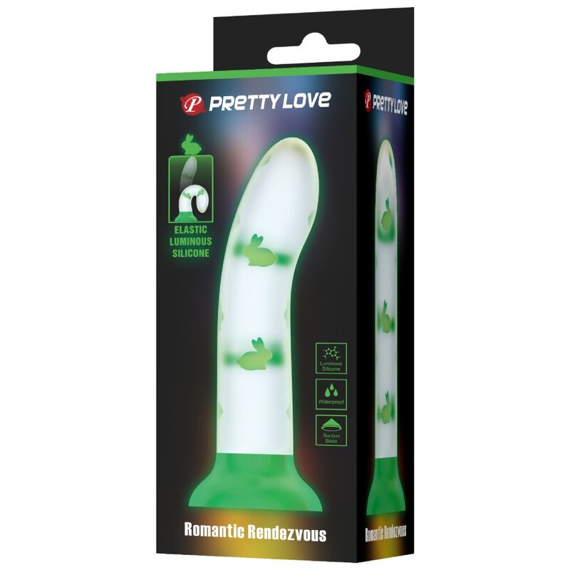 PRETTY LOVE - DILDO MAGICO NIGHTFALL SENZA VIBRAZIONI VERDE LUMINOSO – Falli senza vibrazioni – foto 4