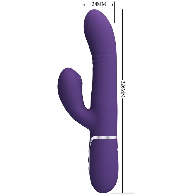 PRETTY LOVE - VIBRATORE MULTIFUNZIONE G-SPOT VIOLA – Vibratori di coniglio – foto 2