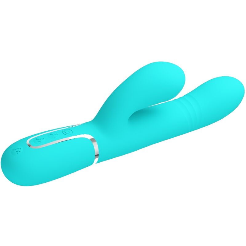 PRETTY LOVE - VIBRATORE MULTIFUNZIONE G-SPOT VERDE ACQUA – Vibratori di coniglio
