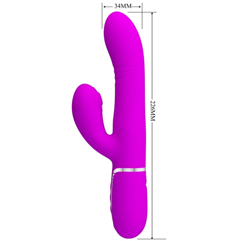 PRETTY LOVE - VIBRATORE MULTIFUNZIONE G-SPOT FUCSIA – Vibratori di coniglio – foto 2