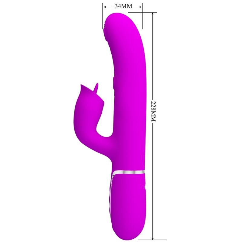 PRETTY LOVE - VIBRATORE CONIGLIO CON LICING FUCSIA – Vibratori di coniglio – foto 2