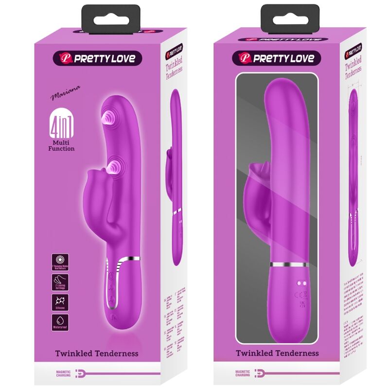PRETTY LOVE - VIBRATORE CONIGLIO CON LICING FUCSIA – Vibratori di coniglio – foto 4