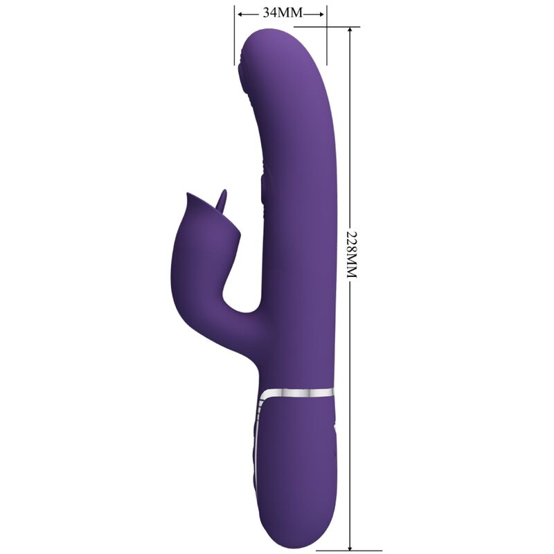PRETTY LOVE - VIBRATORE CONIGLIO CON VIOLA DA LECCARE – Vibratori di coniglio – foto 2