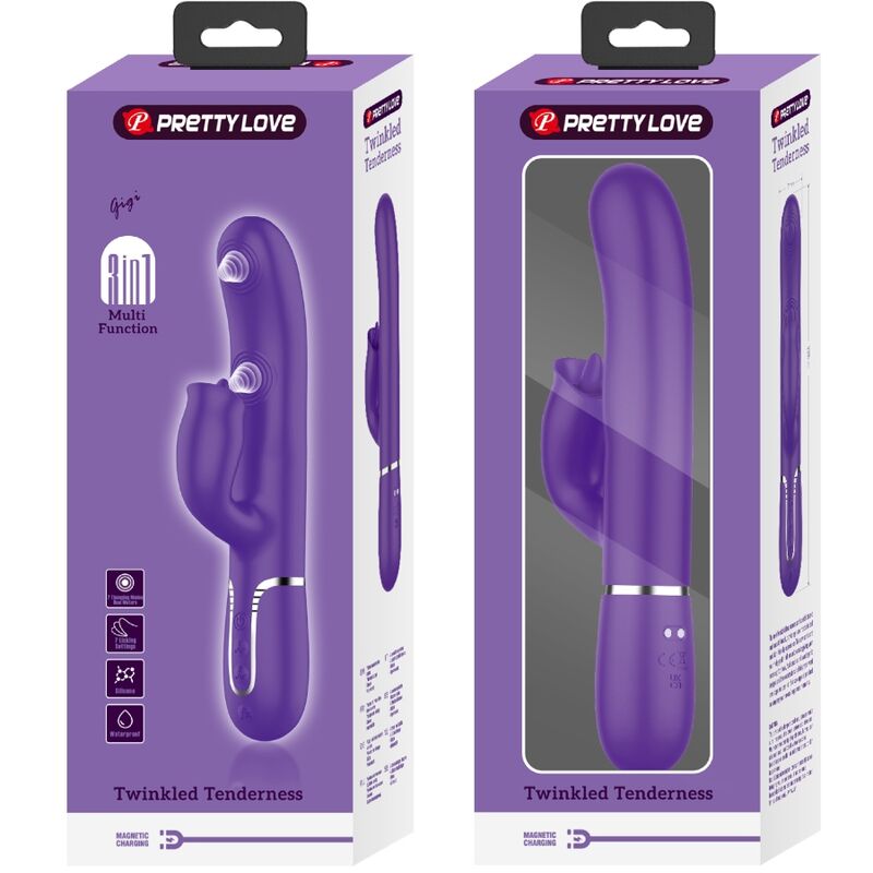 PRETTY LOVE - VIBRATORE CONIGLIO CON VIOLA DA LECCARE – Vibratori di coniglio – foto 4