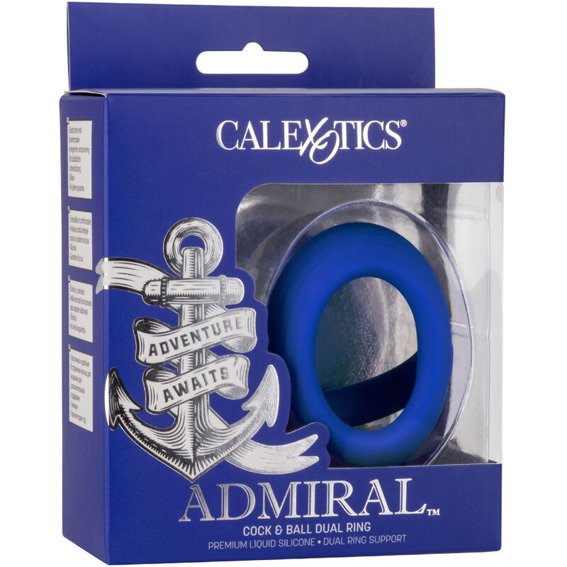 CALEXOTICS - ADMIRAL ANELLO SFERA DOPPIO BLU – Cockring senza vibrazione – foto 6