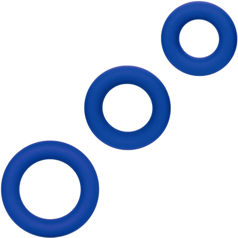 CALEXOTICS - ADMIRAL SET ANELLI PER IL CAZZO BLU – Cockring senza vibrazione