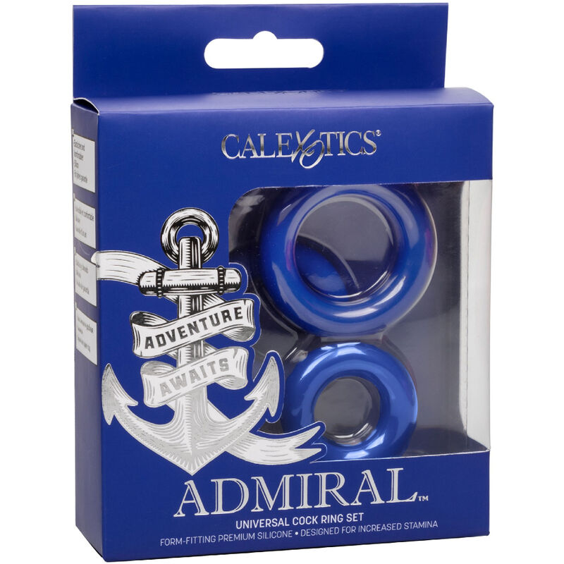 CALEXOTICS - ADMIRAL SET ANELLI PER IL CAZZO BLU – Cockring senza vibrazione – foto 4