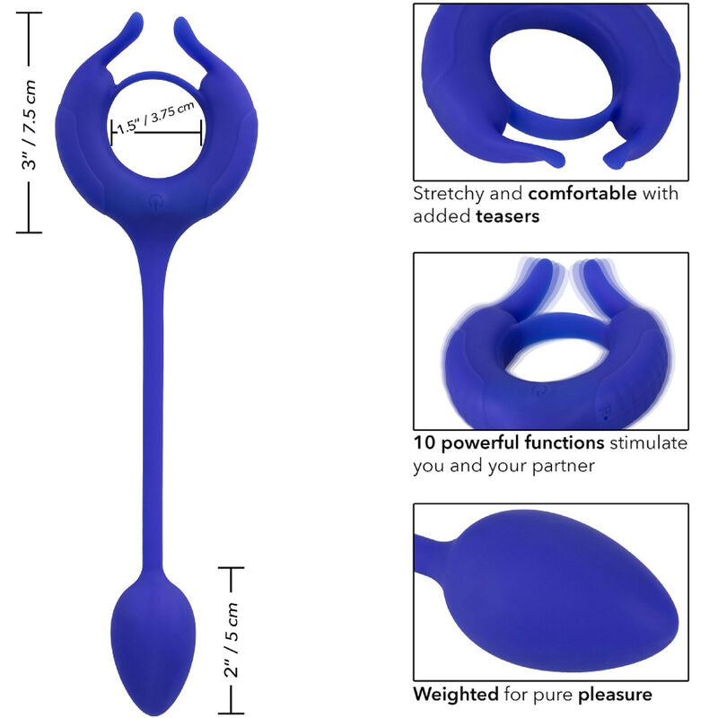 CALEXOTICS - ADMIRAL ANELLO PER CAZZO PESATO BLU – Cockring senza vibrazione – foto 4
