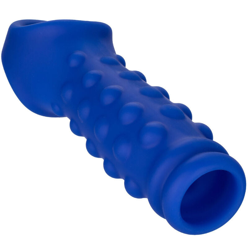CALEXOTICS - ADMIRAL COPERTURA PER PENE CON PERLINE IN SILICONE LIQUIDO BLU – Manicotti per pene senza estensione – foto 2