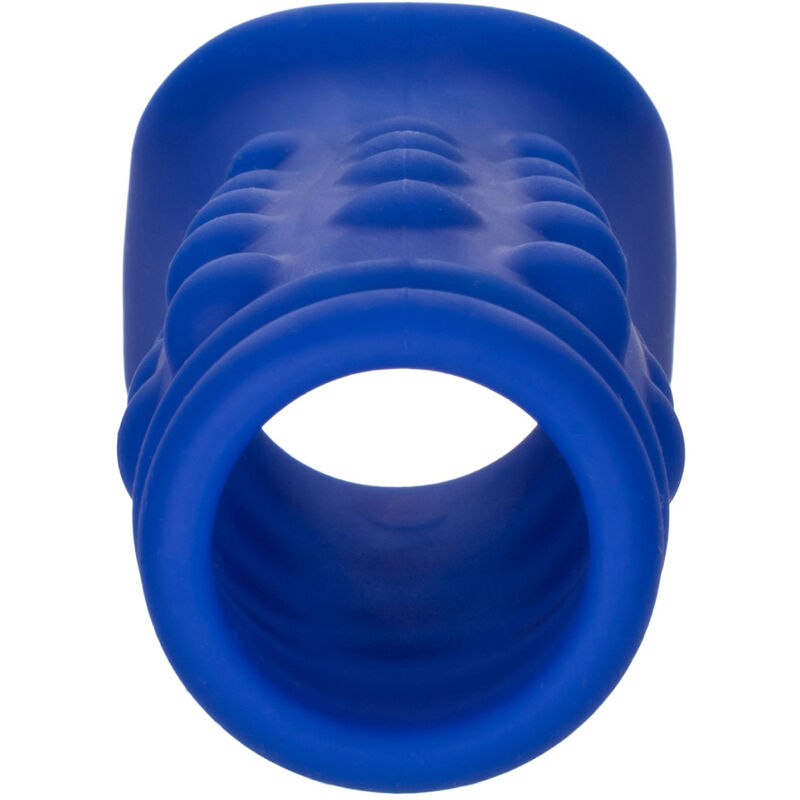 CALEXOTICS - ADMIRAL COPERTURA PER PENE CON PERLINE IN SILICONE LIQUIDO BLU – Manicotti per pene senza estensione – foto 3