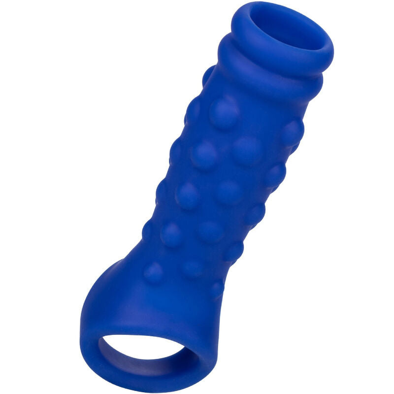 CALEXOTICS - ADMIRAL COPERTURA PER PENE CON PERLINE IN SILICONE LIQUIDO BLU – Manicotti per pene senza estensione