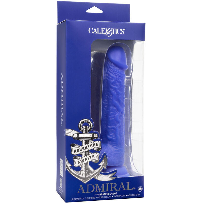 CALEXOTICS - ADMIRAL VIBRATORE DILDO REALISTICO SAILOR BLU – Vibratori realistici – foto 5