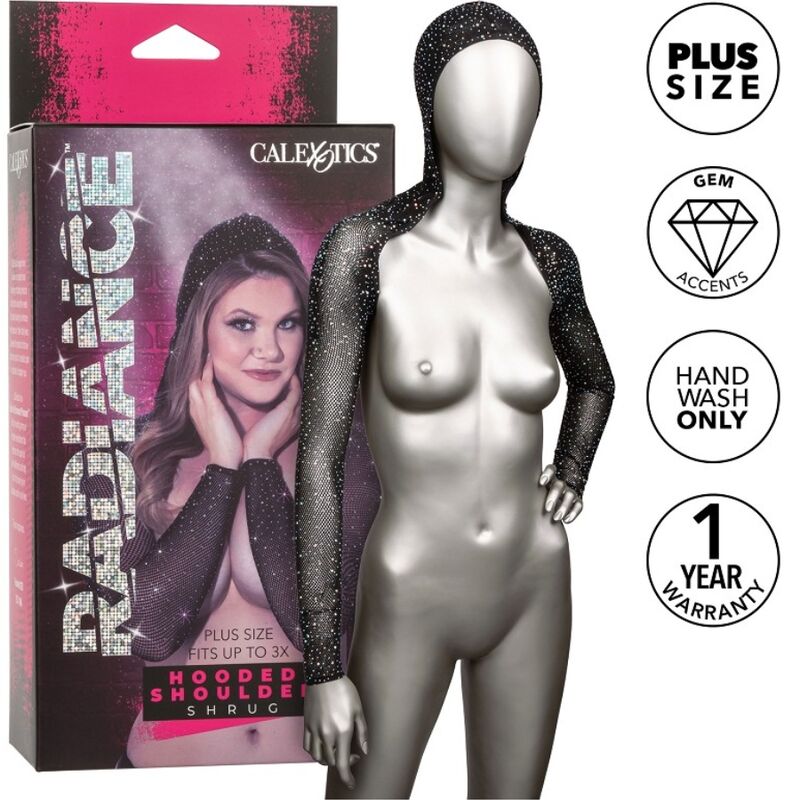 CALEXOTICS - RADIANCE COPRISPALLA CON CAPPUCCIO RHINE PLUS TAGLIA – Accessori