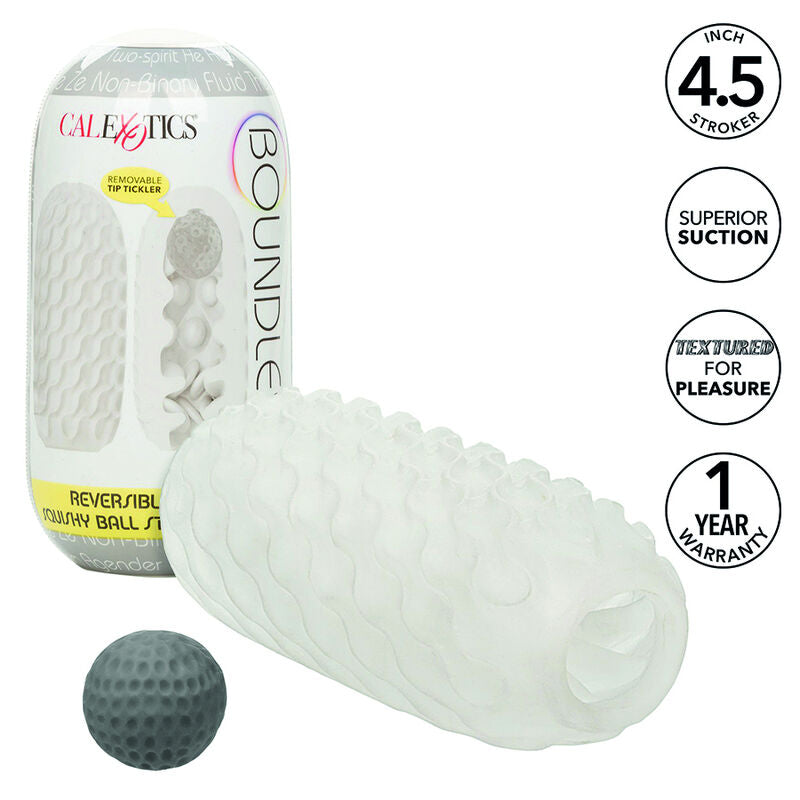 CALEXOTICS - BOUNDLESS SFERA SQUISHY REVERSIBILE GIALLA – Vari masturbatori – foto 2