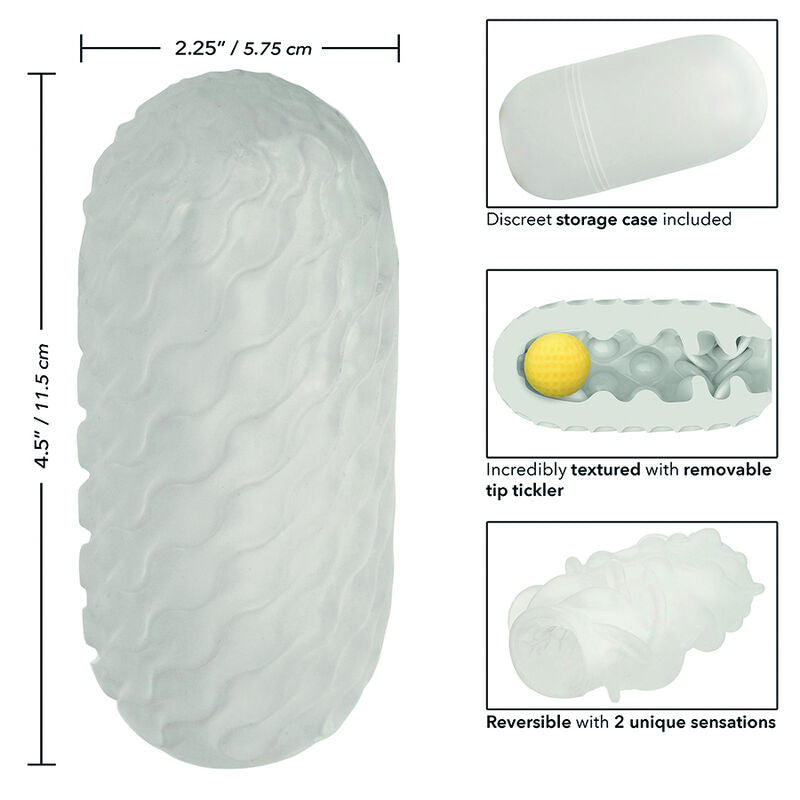 CALEXOTICS - BOUNDLESS SFERA SQUISHY REVERSIBILE GRIGIA – Vari masturbatori – foto 11