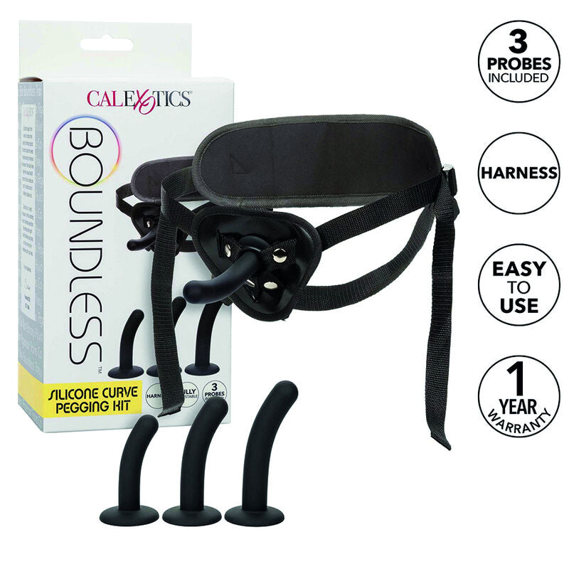 CALEXOTICS - BOUNDLESS KIT DI PEGGING PER CURVE IN SILICONE – Accessori Cablaggi – foto 2