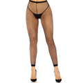 LEG AVENUE - COLLANT A RETE NERO ALLA CAVIGLIA – Calzini
