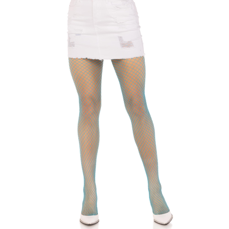 LEG AVENUE - COLLANT A RETE IN LYCRA BLU – Calzini