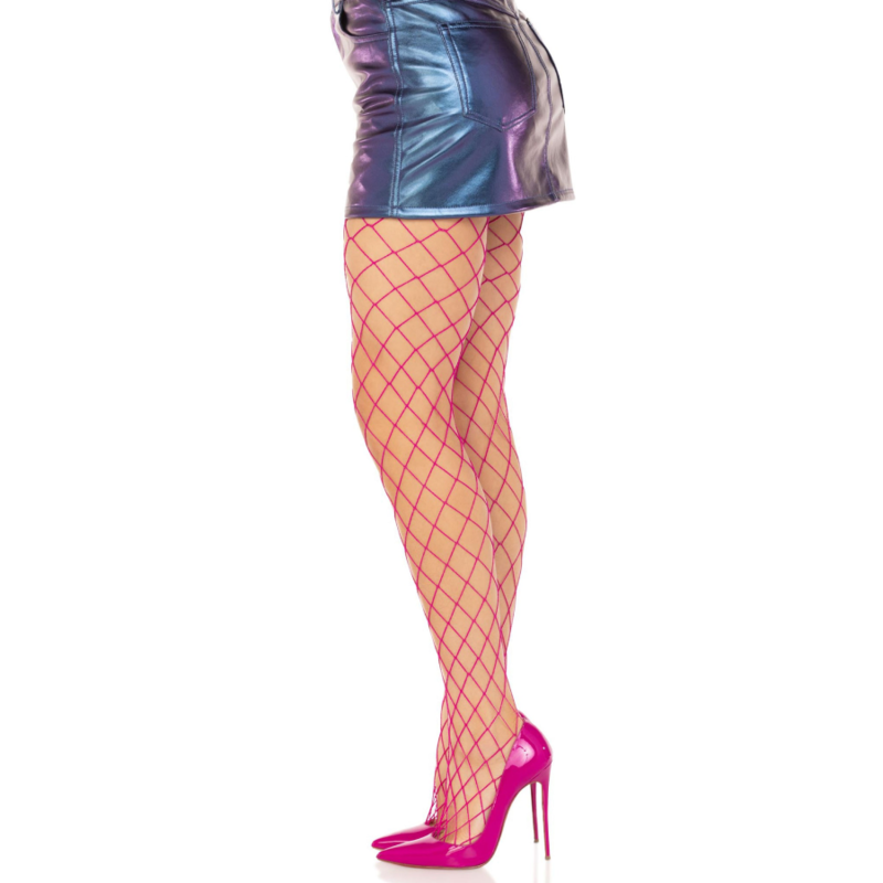 LEG AVENUE - COLLANT A RETE DIAMANTI ROSA – Calzini – foto 3