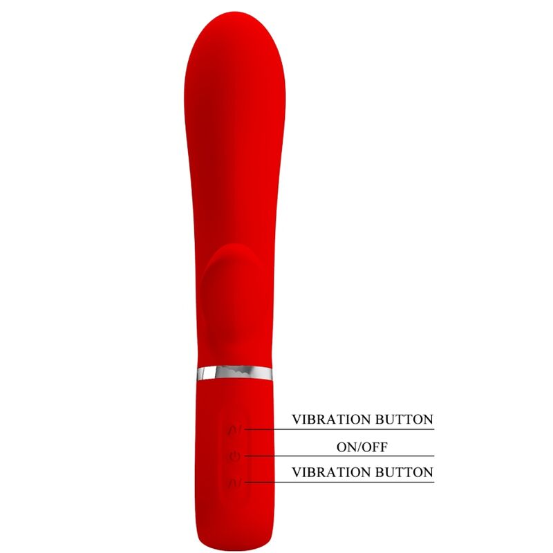 PRETTY LOVE - VIBRATORE MULTIFUNZIONE G-SPOT THOMAS ROSSO – Vibratori a punto G – foto 6