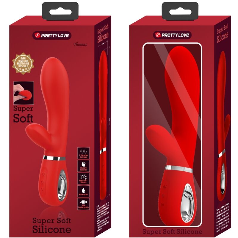 PRETTY LOVE - VIBRATORE MULTIFUNZIONE G-SPOT THOMAS ROSSO – Vibratori a punto G – foto 9