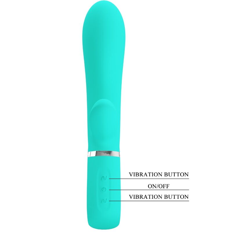 PRETTY LOVE - VIBRATORE MULTIFUNZIONE G-SPOT THOMAS VERDE ACQUA – Vibratori a punto G – foto 6