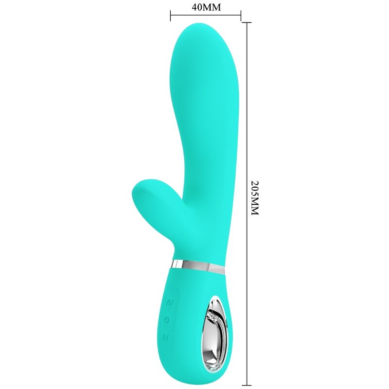 PRETTY LOVE - VIBRATORE MULTIFUNZIONE G-SPOT THOMAS VERDE ACQUA – Vibratori a punto G – foto 5