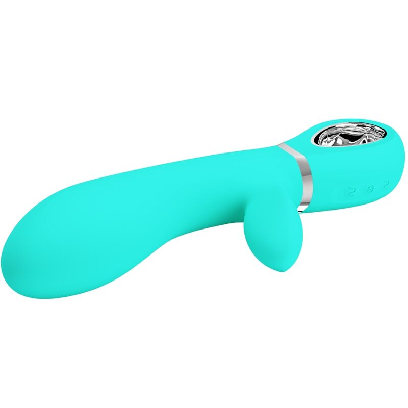 PRETTY LOVE - VIBRATORE MULTIFUNZIONE G-SPOT THOMAS VERDE ACQUA – Vibratori a punto G – foto 4