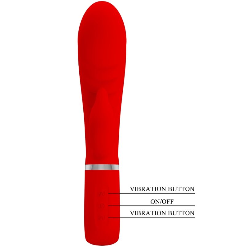 PRETTY LOVE - VIBRATORE MULTIFUNZIONE G-SPOT PRESCOTT ROSSO – Vibratori a punto G – foto 6