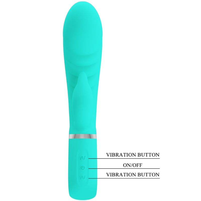 PRETTY LOVE - VIBRATORE MULTIFUNZIONE G-SPOT PRESCOTT VERDE ACQUA – Vibratori a punto G – foto 6
