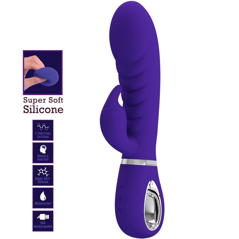 PRETTY LOVE - VIBRATORE MULTIFUNZIONE G-SPOT PRESCOTT VIOLA – Vibratori a punto G – foto 7