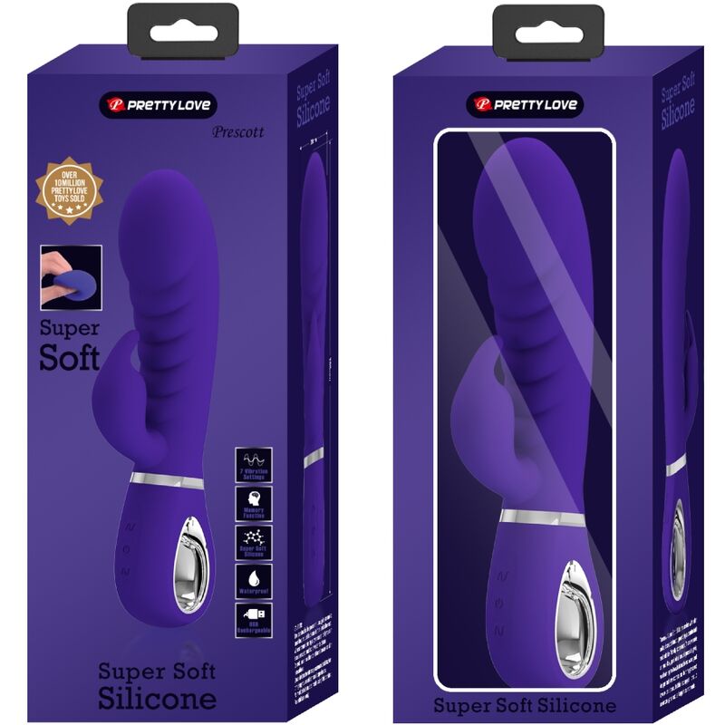 PRETTY LOVE - VIBRATORE MULTIFUNZIONE G-SPOT PRESCOTT VIOLA – Vibratori a punto G – foto 9