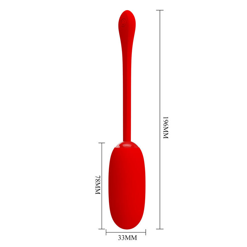 PRETTY LOVE - UOVO VIBRANTE JULIUS IMPERMEABILE-RICARICABILE ROSSO – Uova vibranti – foto 7