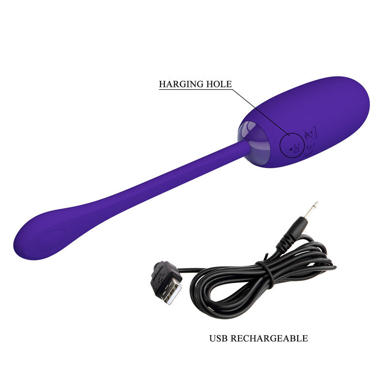 PRETTY LOVE - UOVO VIBRANTE JULIUS IMPERMEABILE-RICARICABILE VIOLA – Uova vibranti – foto 9