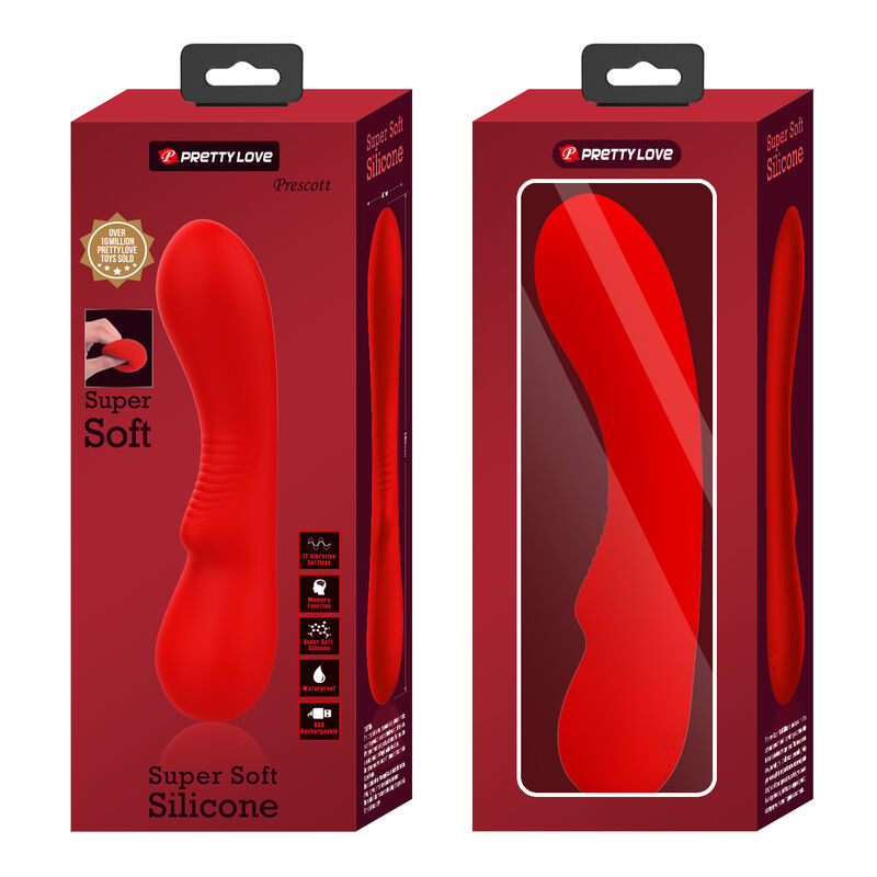 PRETTY LOVE - VIBRATORE RICARICABILE PRESCOTT ROSSO – Vibratori a punto G – foto 9