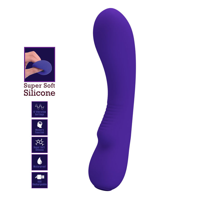 PRETTY LOVE - VIBRATORE RICARICABILE PRESCOTT VIOLA – Vibratori a punto G – foto 7