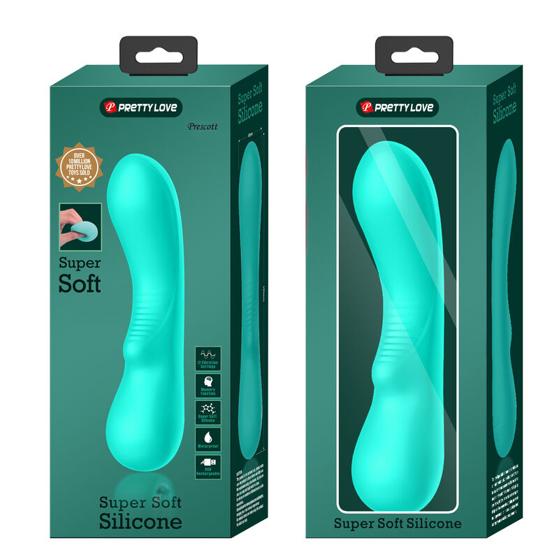 PRETTY LOVE - VIBRATORE RICARICABILE PRESCOTT VERDE ACQUA – Vibratori a punto G – foto 9