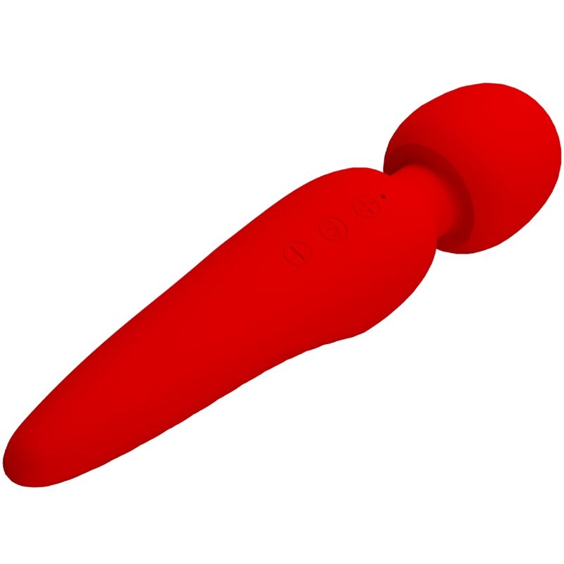 PRETTY LOVE - MASSAGGIATORE MEREDITH 12 MODALIT DI VIBRAZIONE ROSSO – Vibratore WAND – foto 2