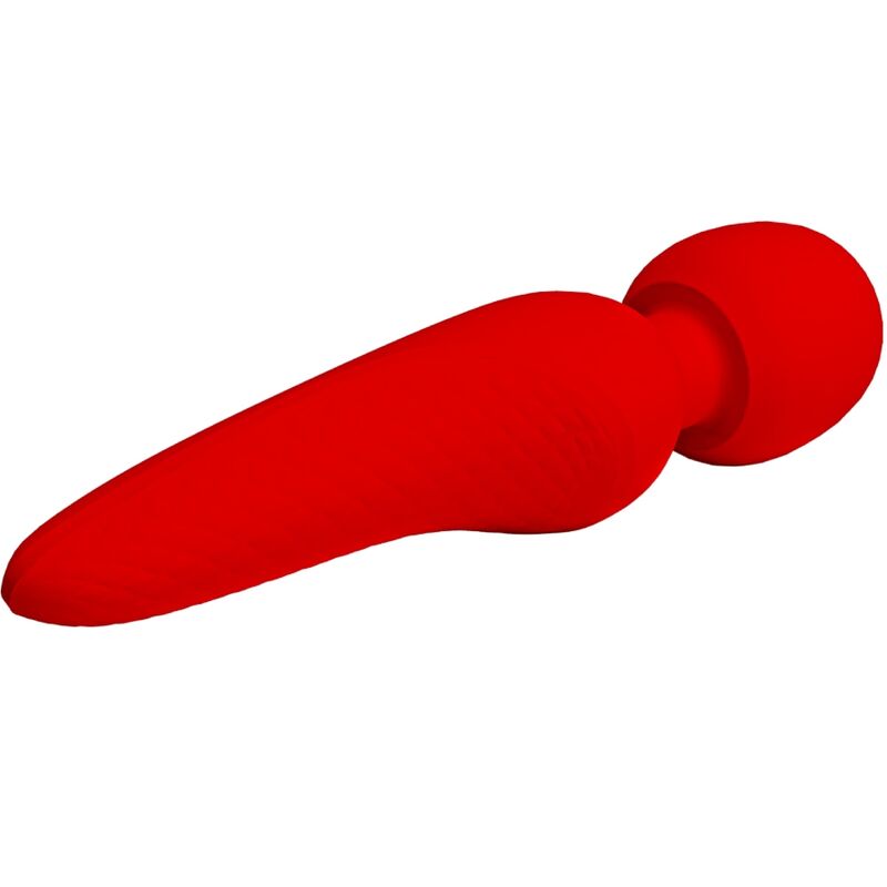 PRETTY LOVE - MASSAGGIATORE MEREDITH 12 MODALIT DI VIBRAZIONE ROSSO – Vibratore WAND – foto 4